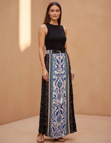 Pollera Larga Maxi Estampada