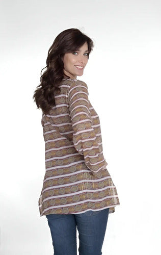Blusa Camisa Túnica Importada T. Único  Tipo India Style