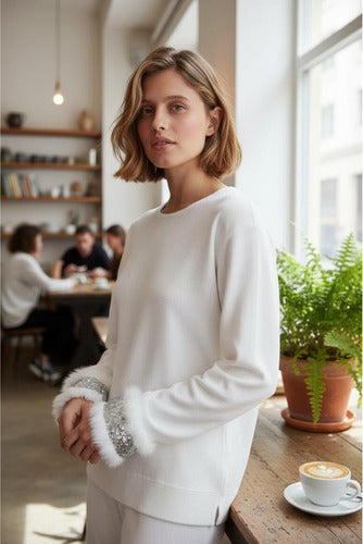 Sweater Tejido Importado Detalles Puños