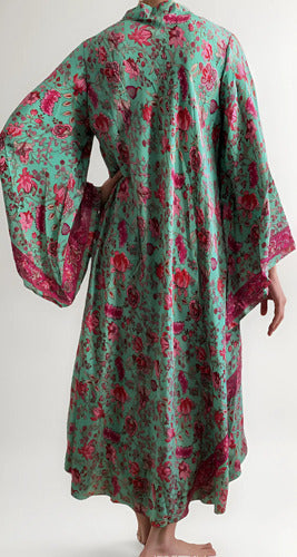 Vestido Mangas Oxford Importado Seda Hindú