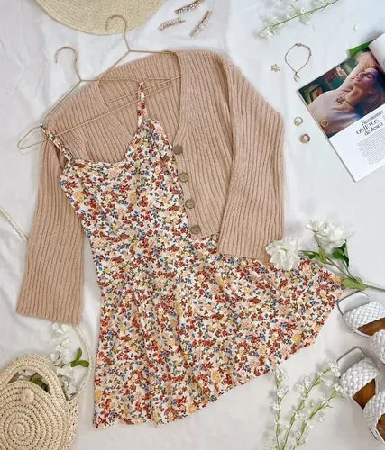 Cárdigan Saco Saquito Oxford Beige Liso Unico