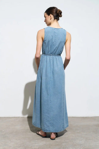 Vestido Jean Camisero  Largo