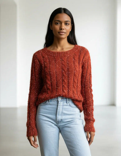Sweater Tejido  Pelucitas Colores Importado