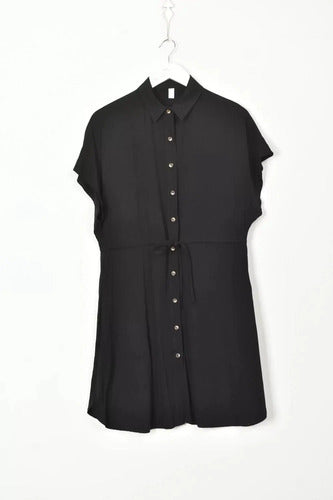 Vestido Camisero Corto Fucsia Liso 40