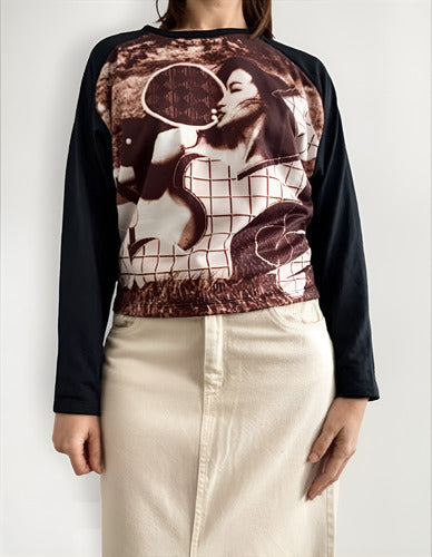 Buzo De Diseño Marca Vestite Y Andate 1 Negro Estampa