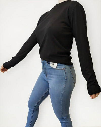 Sweater Bordado Importado Lentejuelas Paillettes Cod. 519 Negro Único
