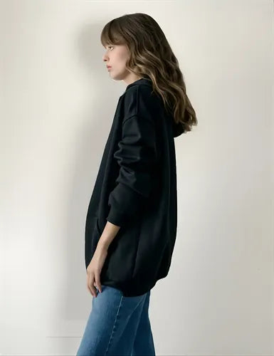 Buzo Oversize Básico Único Negro Lisa