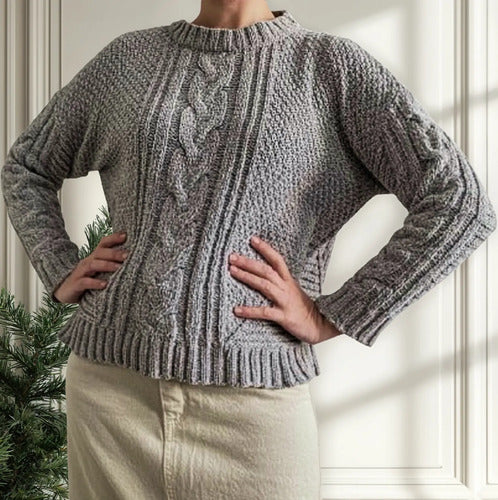 Sweater Pullover Chenille Básico