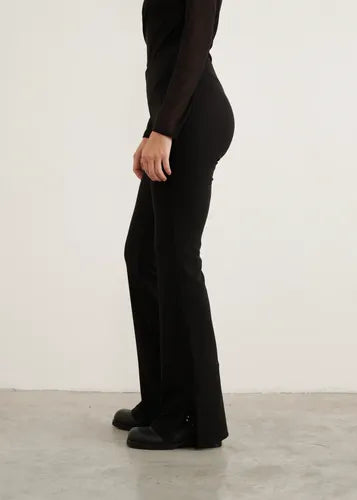 Pantalón Tipo Leggins Elastizado Oxford De Morley Negro Lisa 38