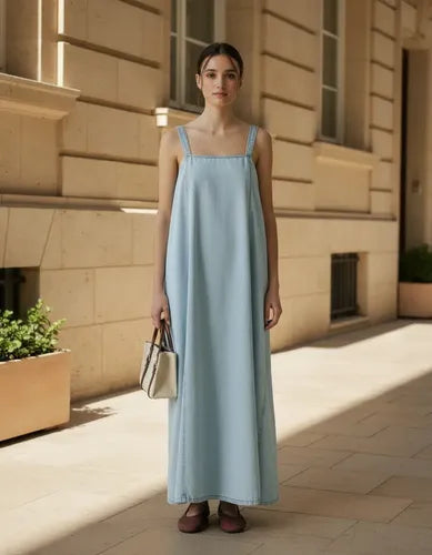 Vestido Jean Largo Solero Denim
