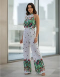 Enterito Mono Monopantalon  Estilo Boho Folk Blanco M