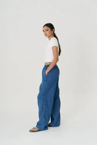 Pantalón De Jean Camisero Parachute Denim Modelo Amplio