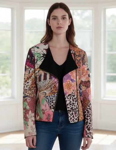 Chaqueta Campera Estampada Badana Importada Folk