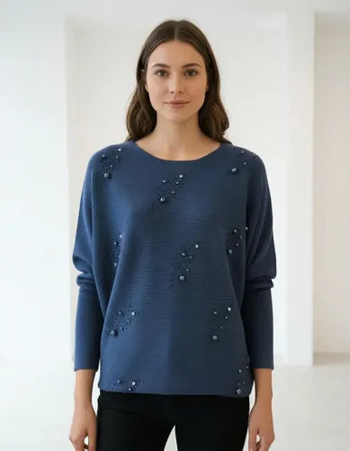 Sweater Tejido Con Strass Importado Cod. 215 Calidad!