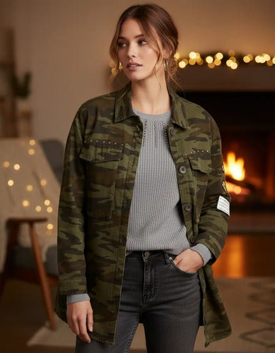 Campera Parka Camuflada Importada Forrada Matelaseada
