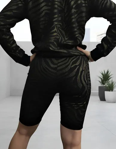 Calza  Biker Con Dorado
