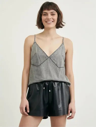 Top Musculosa Denim Jean
