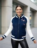 Campera Bomber Importada Bordada Pelo De Mono Extra Suave