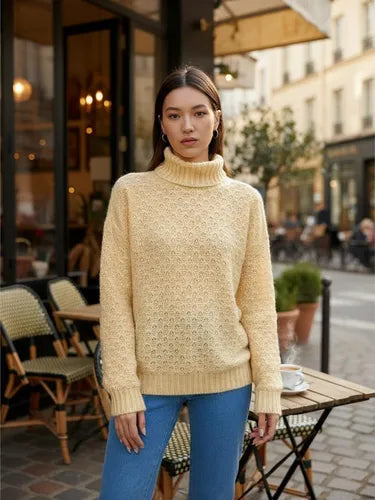 Sweater Tejido Polera Amplio Oversize