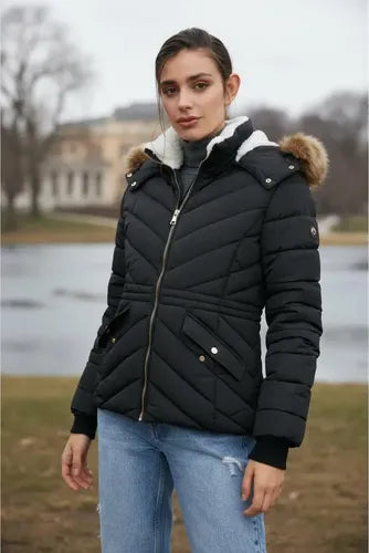 Campera De Abrigo Importada Negro L Liso