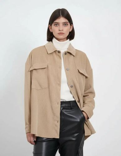 Campera Camisaco De Corderoy Modelo Grande