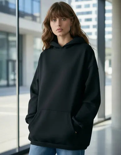 Buzo Oversize Básico Único Negro Lisa