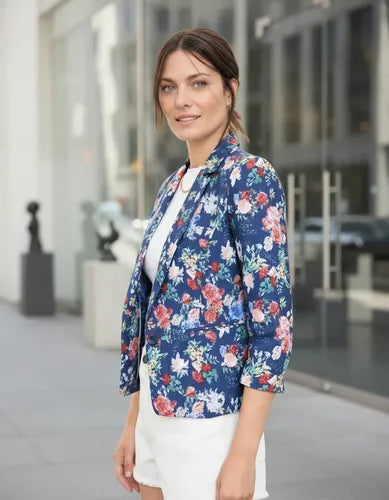 Saco Chaqueta Blazer Floreado Importado