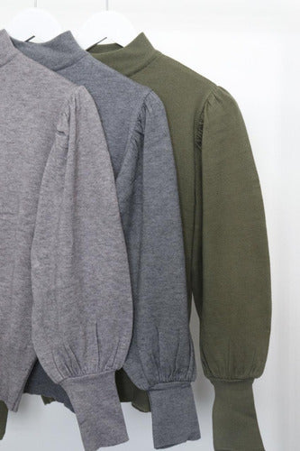 Sweater Tejido Mangas Globo