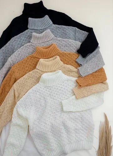 Sweater Tejido Polera Amplio Oversize