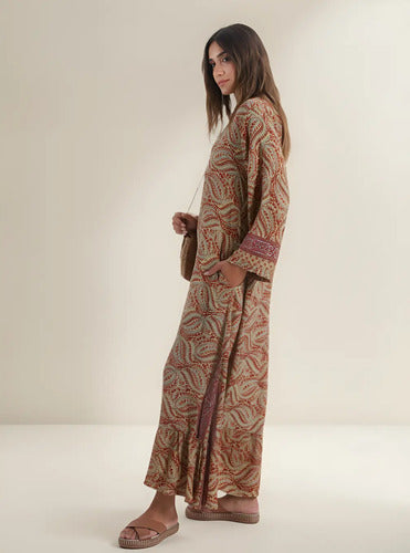 Vestido Largo De Seda Hindú Amplio Mod. 79