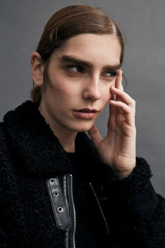 Campera Gamulan Chaqueta Importada Corderito Y  Ecocuero