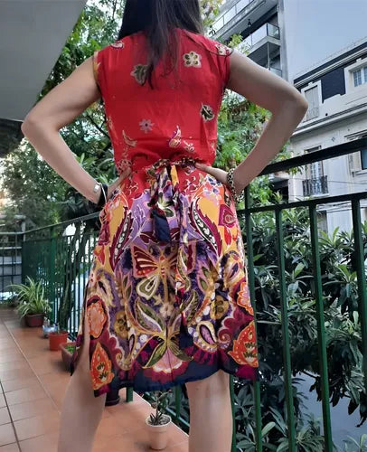Vestido Importado Sin Mangas Boho Estilo Vars