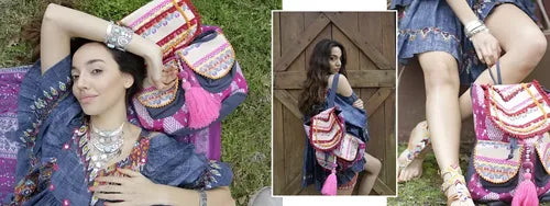 Mochila Bordada Estilo Folk