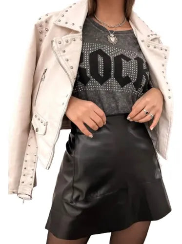 Mini Ecocuero Pollera Falda
