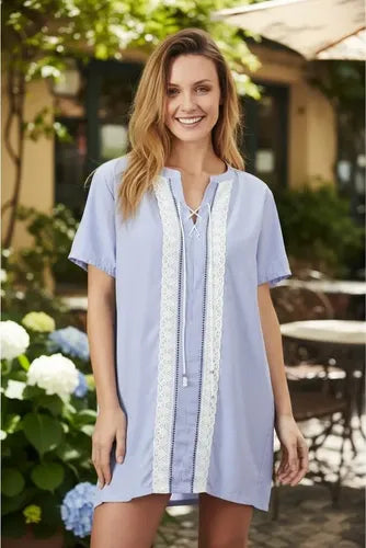 Vestido Corto Boho  Oversize Talle Grande Xxl