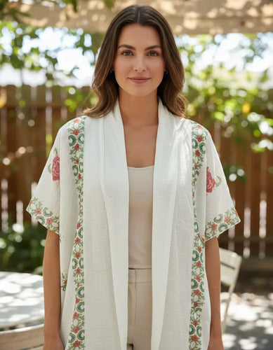 Kimono Manga Corta Estampado
