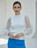 Sweater Tejido Importado Cod. 32 Blanco Liso Único