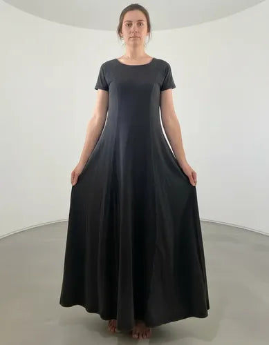 Vestido Largo Modal Manga Corta Diseño Vestite Y Andate