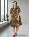 Vestido Cuello Mao Talle Grande Xl A 6xl