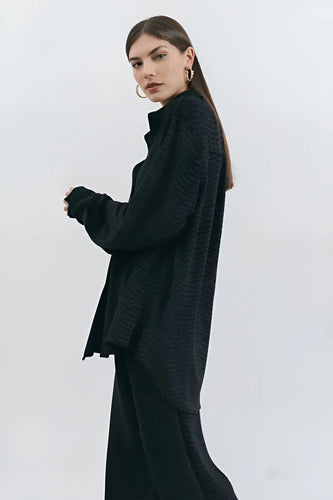Camisa + Pantalón (conjunto) Chiffon Labrado Modelo Grande