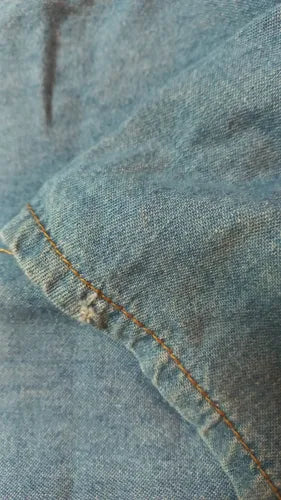Vestido  Sin Mangas Jean Camisero Denim Nuevo 2da Selección Celeste L