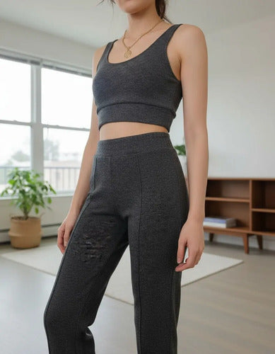 Pantalón Y Top  (conjunto) Deportivo Abrigado