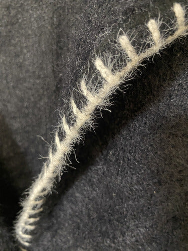 Saco Tapado Tejido Pelo De Mono + Piel Negro M Pelo De Mono