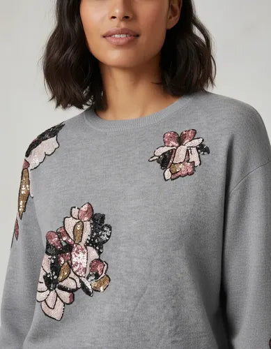 Sweater Bordado Importado Lentejuelas Paillettes Cod. 365