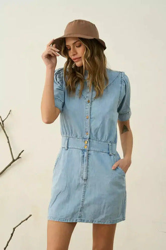 Vestido Jean Denim Nuevo 2da Selección Celeste Lisa L