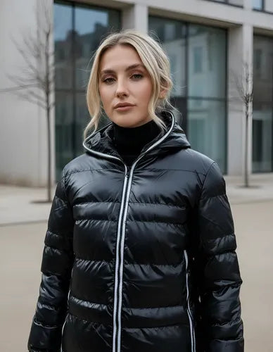 Campera  De Abrigo Puffer Importada (cod. 18) Negro Xxl Liso