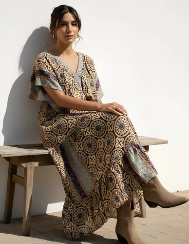 Vestido De Seda Hindú Largo Mod. 11