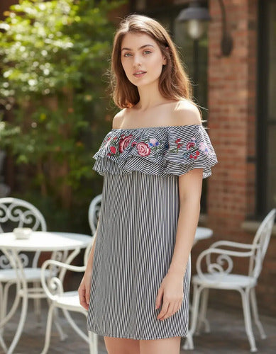 Vestido Paisana Bordado Importado