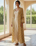 Kimono Seda Hindú  Largo Saco Importado