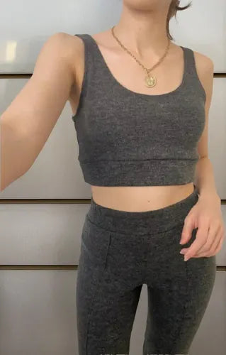 Pantalón Y Top  (conjunto) Deportivo Abrigado